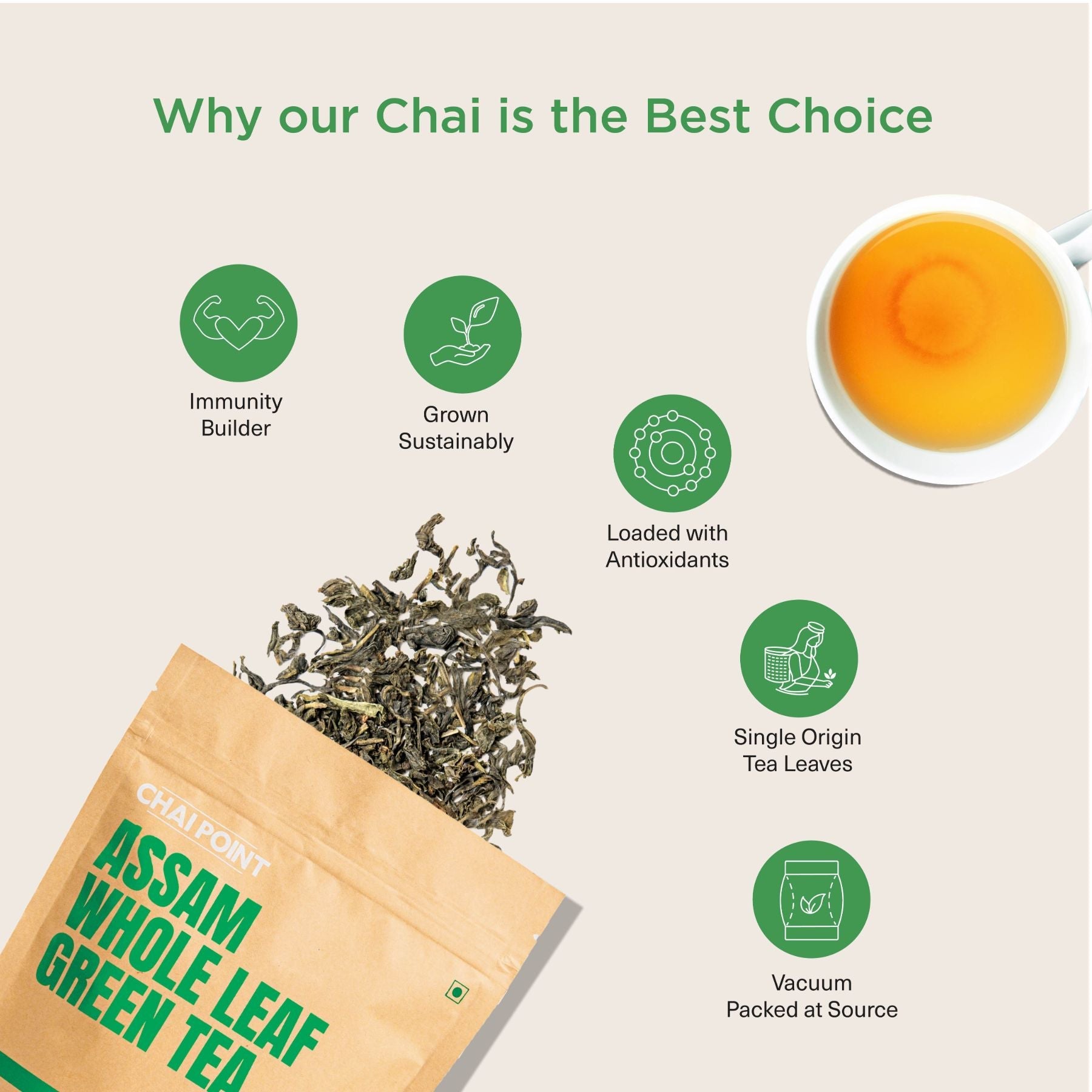 Assam Whole Leaf Green Tea – 100g 100g