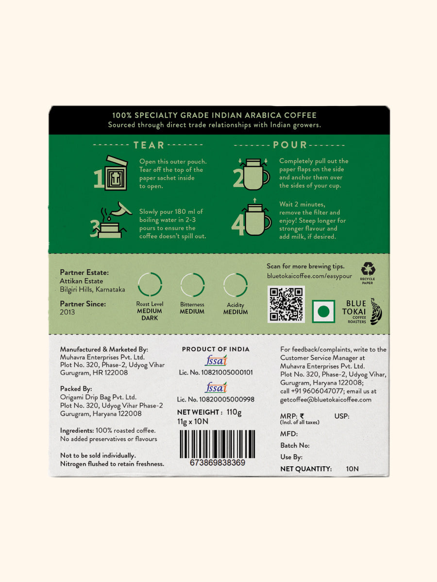 Attikan Estate Medium-Dark Roast Easy Pour Pack of 5