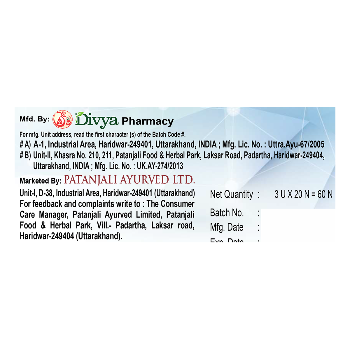 Divya Aurogrit Tablet (31 Gram)