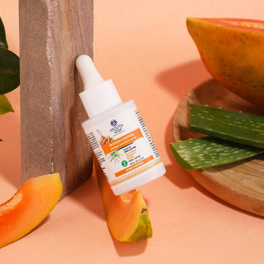 Blemish Control Papaya Vera Face Serum | Gentle Exfoliating Brightening Serum for Blemish-Free, Even-Toned & Radiant Skin | With Papaya Enzymes, Aloe Vera, Licorice & Sunflower Extract | Net Qty 30 ml 30ml