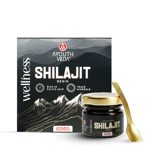 Himalayan Shilajit Resin (20g) by AIMIL - 100% Pure Ayurvedic Wellness | Rich in Fulvic Acid & Trace Minerals for Strength and Stamina 20g