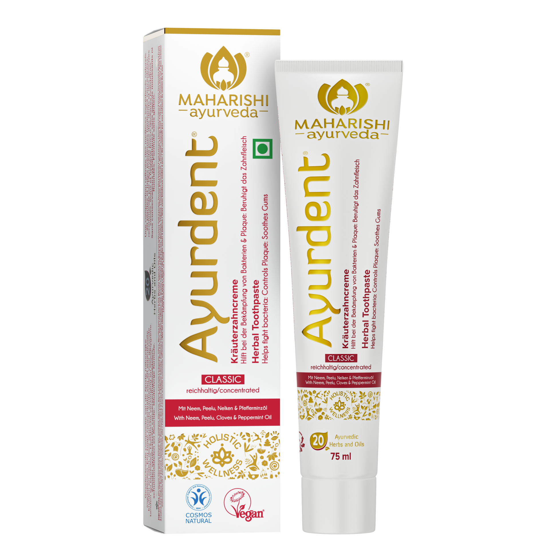 Ayurdent Classic – Ayurvedic Toothpaste for Toothache, Cavities & Sensitive Teeth