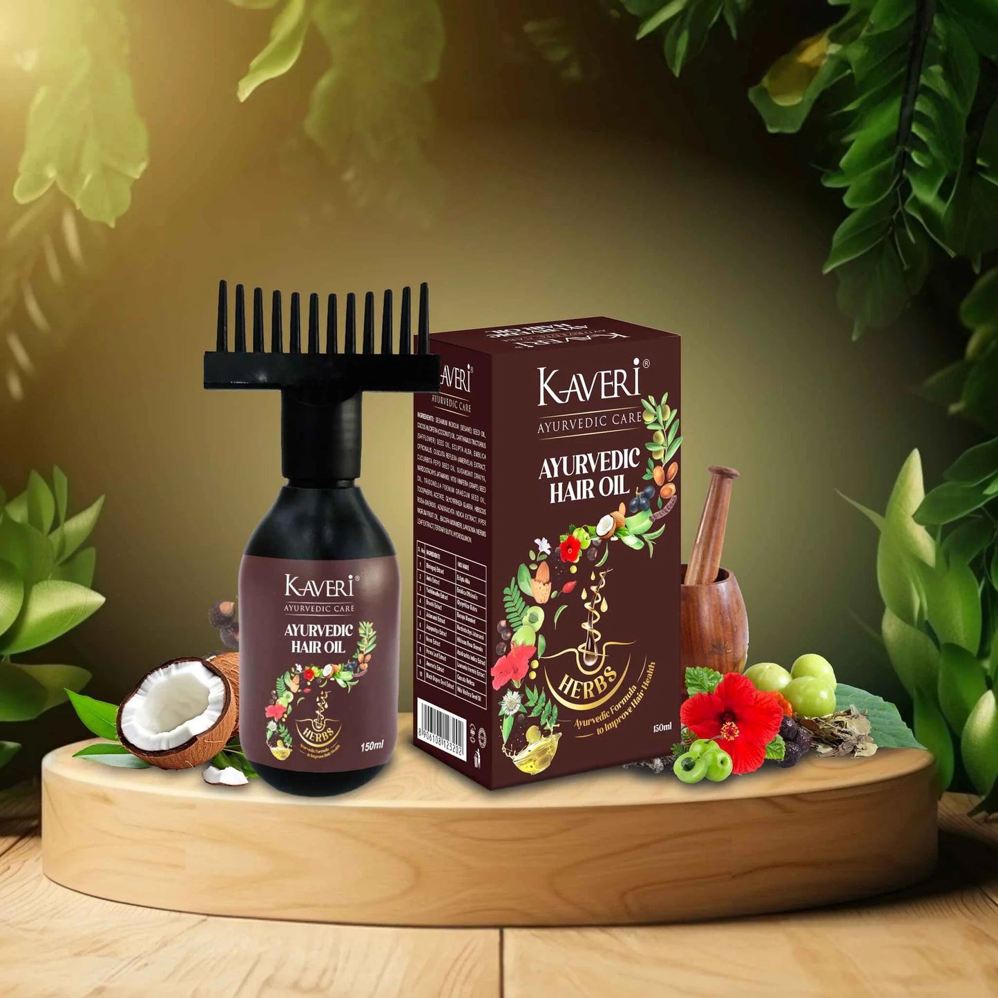 【Kaveri】 Kaveri Ayurvedic Hair Oil For Hair Growth & Hair Fall Control｜アーユルヴェーディック ヘアオイル
