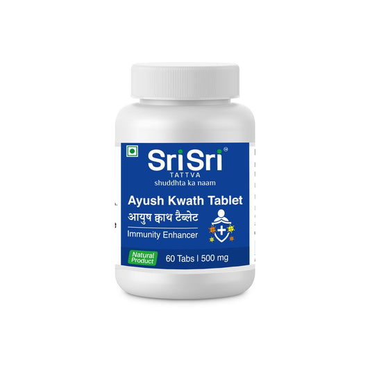 Ayush Kwath Tablet | Ayurvedic Immunity Enhancer | Anti-microbial Action | Natural Product | 60 Tabs, 500 mg 500mg