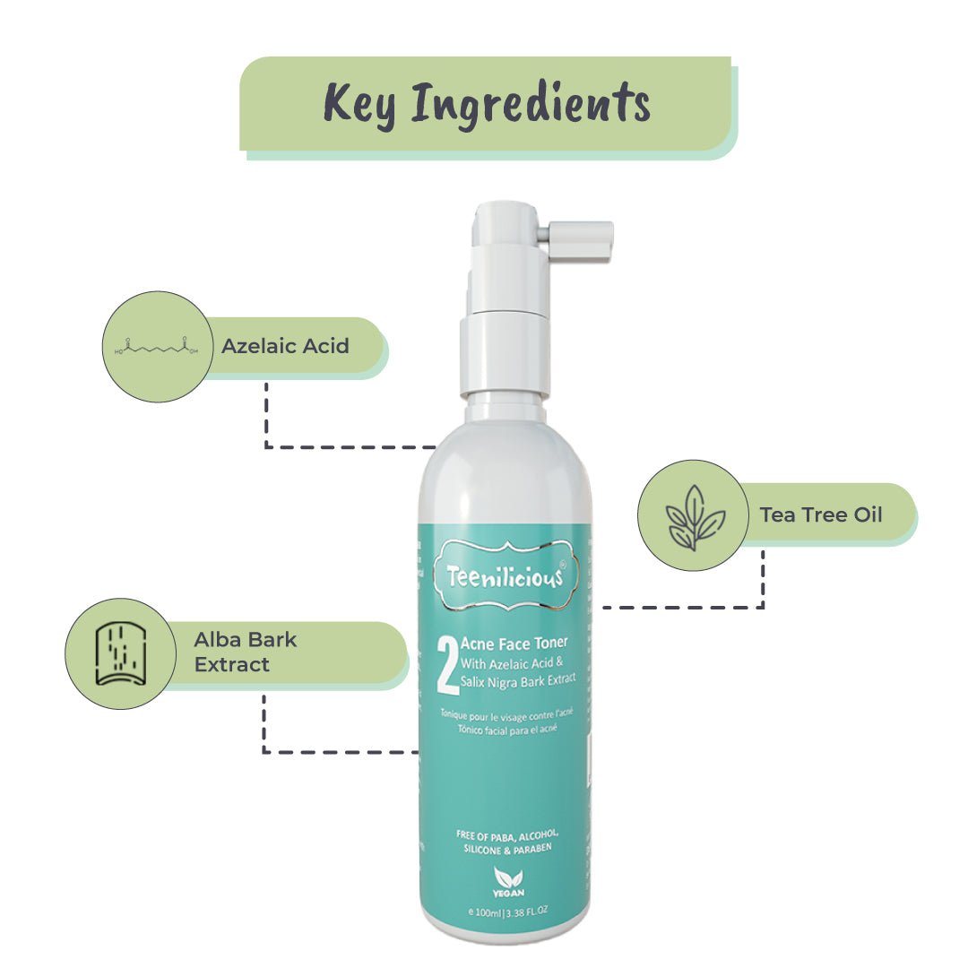 Teenilicious Acne Face Toner With Azelaic Acid - For Dry & Sensitive Skin