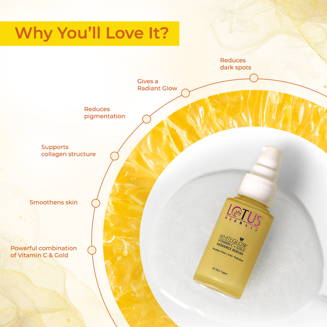 WhiteGlow VITAMIN-C + Gold RADIANCE SERUM 30ml
