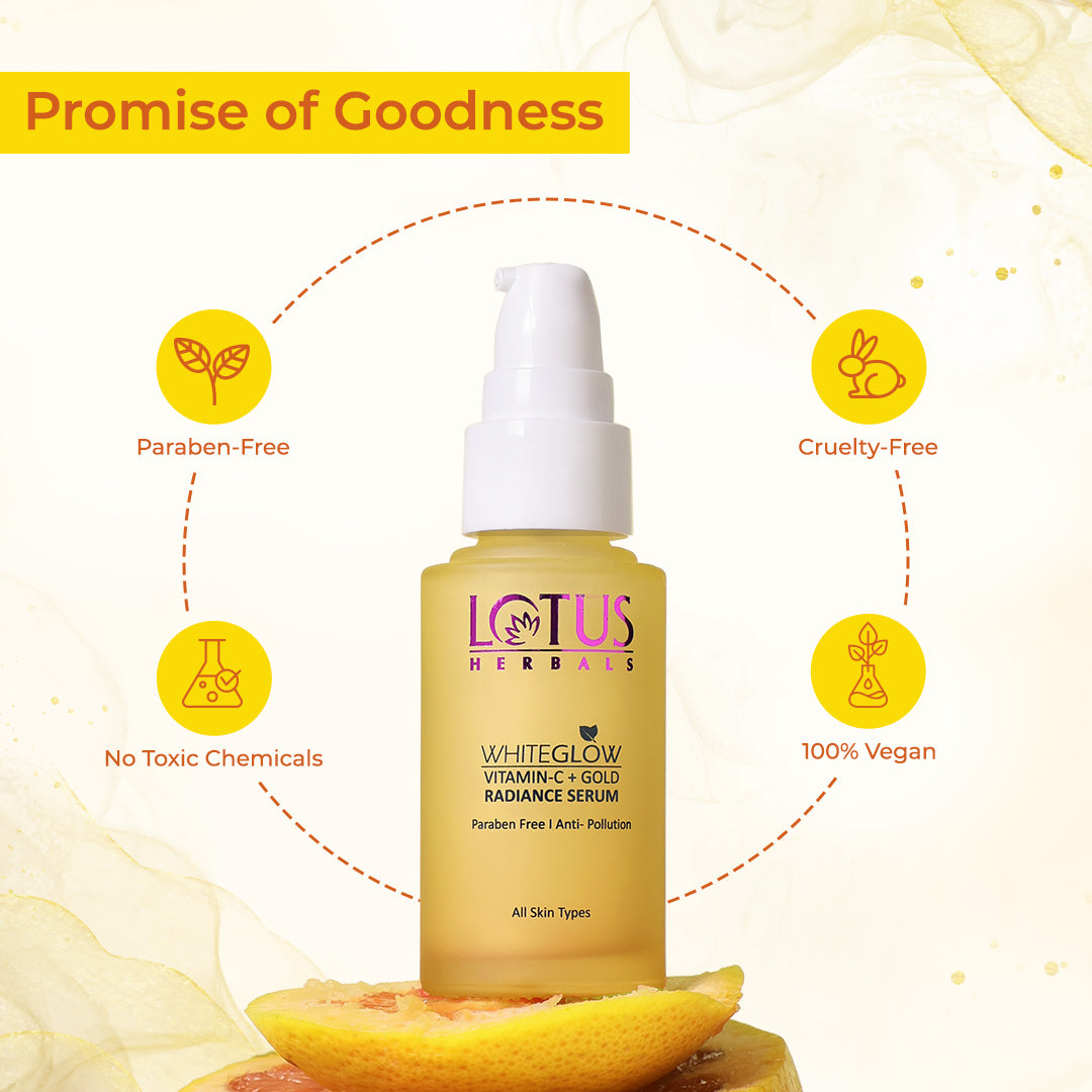WhiteGlow VITAMIN-C + Gold RADIANCE SERUM 30ml