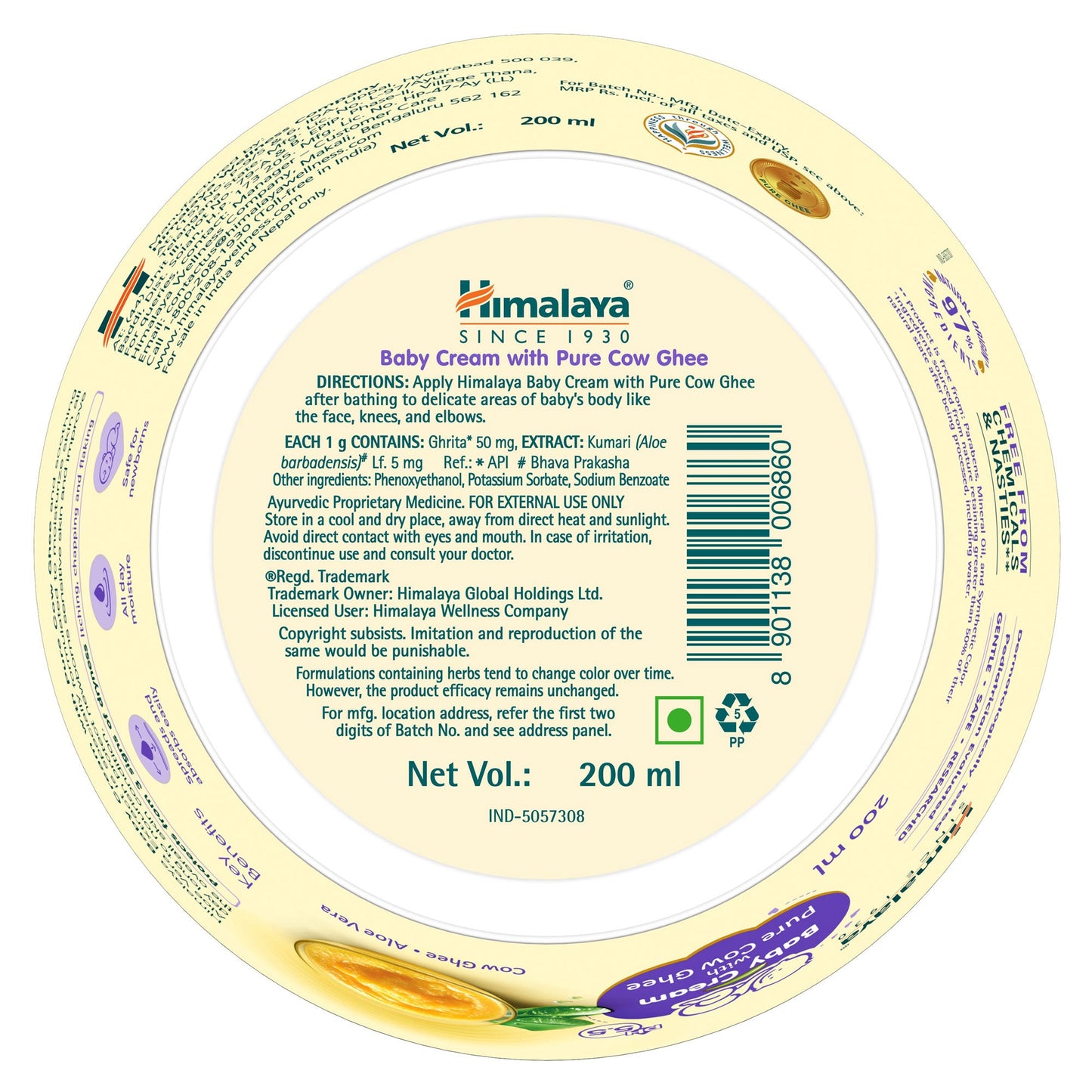 Baby Cream With Pure Cow Ghee 200ml