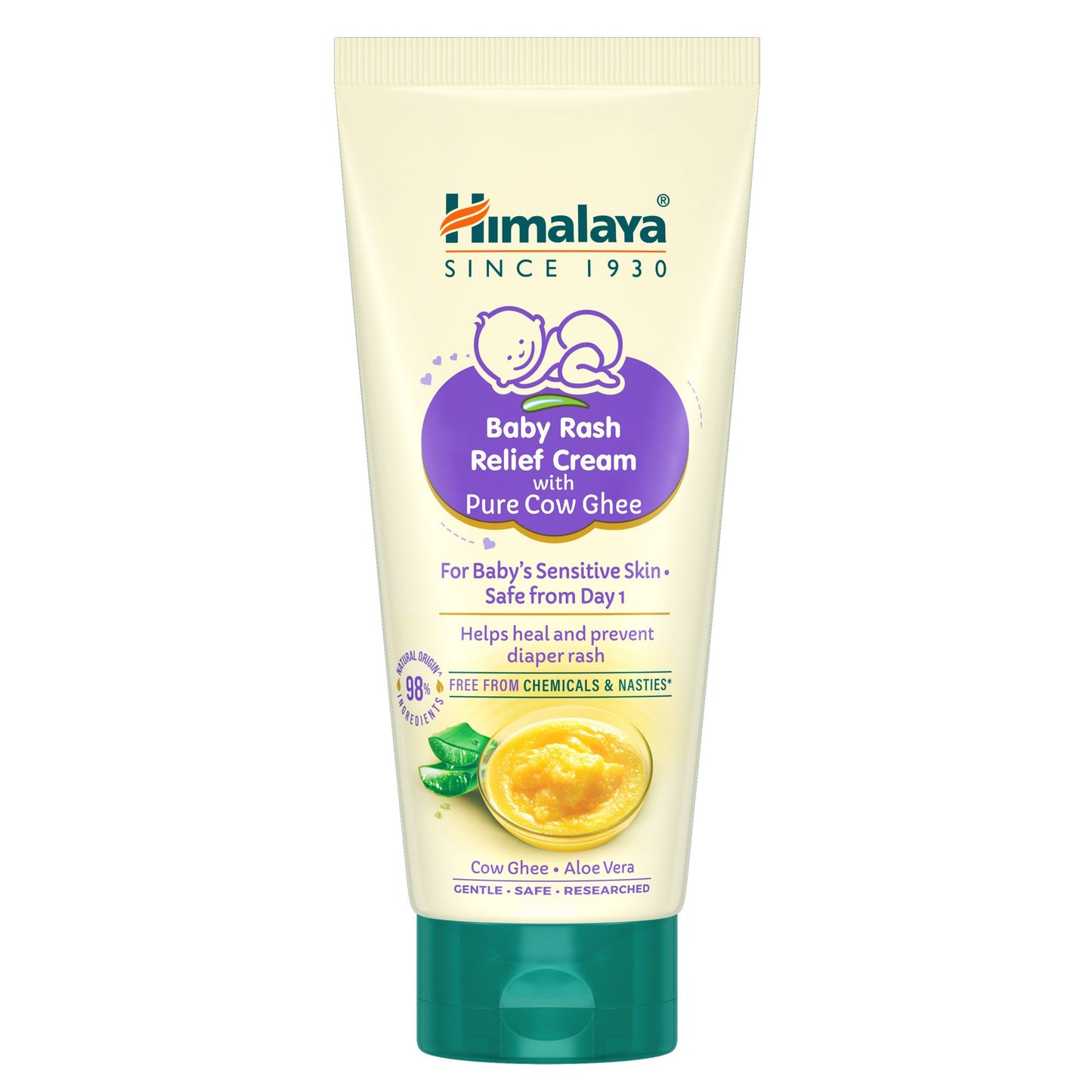 Himalaya Baby Rash Relief Cream with Pure Cow Ghee 20g