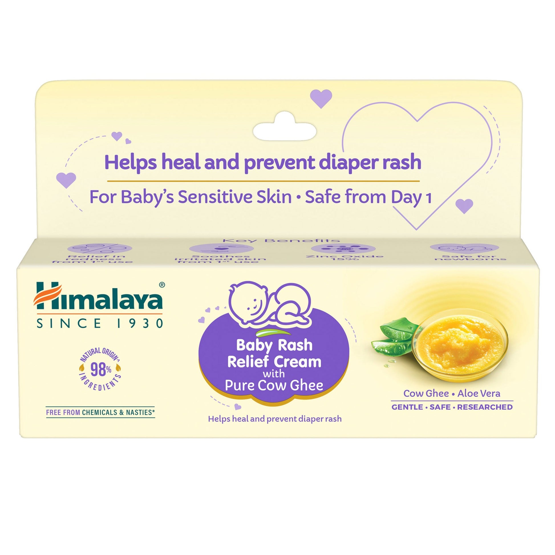 Himalaya Baby Rash Relief Cream with Pure Cow Ghee 20g