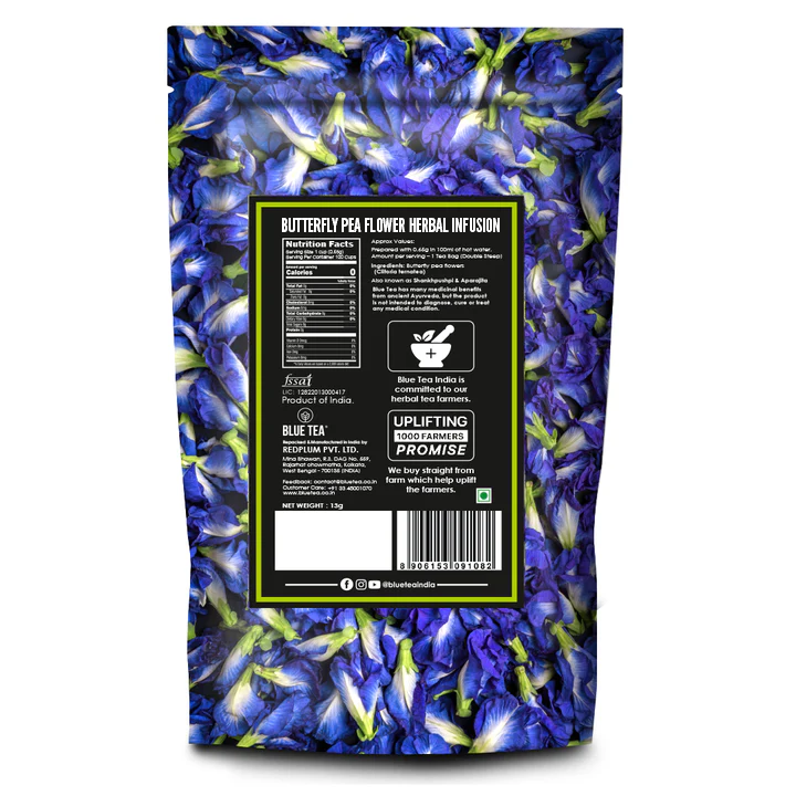 Butterfly Pea Flower Herbal Infusion - 20 Teabags | Pack of 2 20 Tea Bags