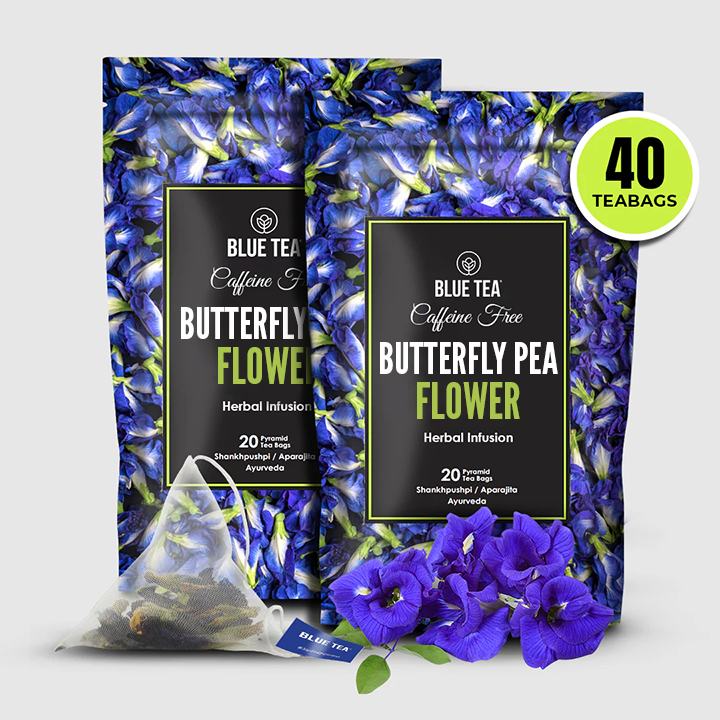 Butterfly Pea Flower Herbal Infusion - 20 Teabags | Pack of 2 20 Tea Bags
