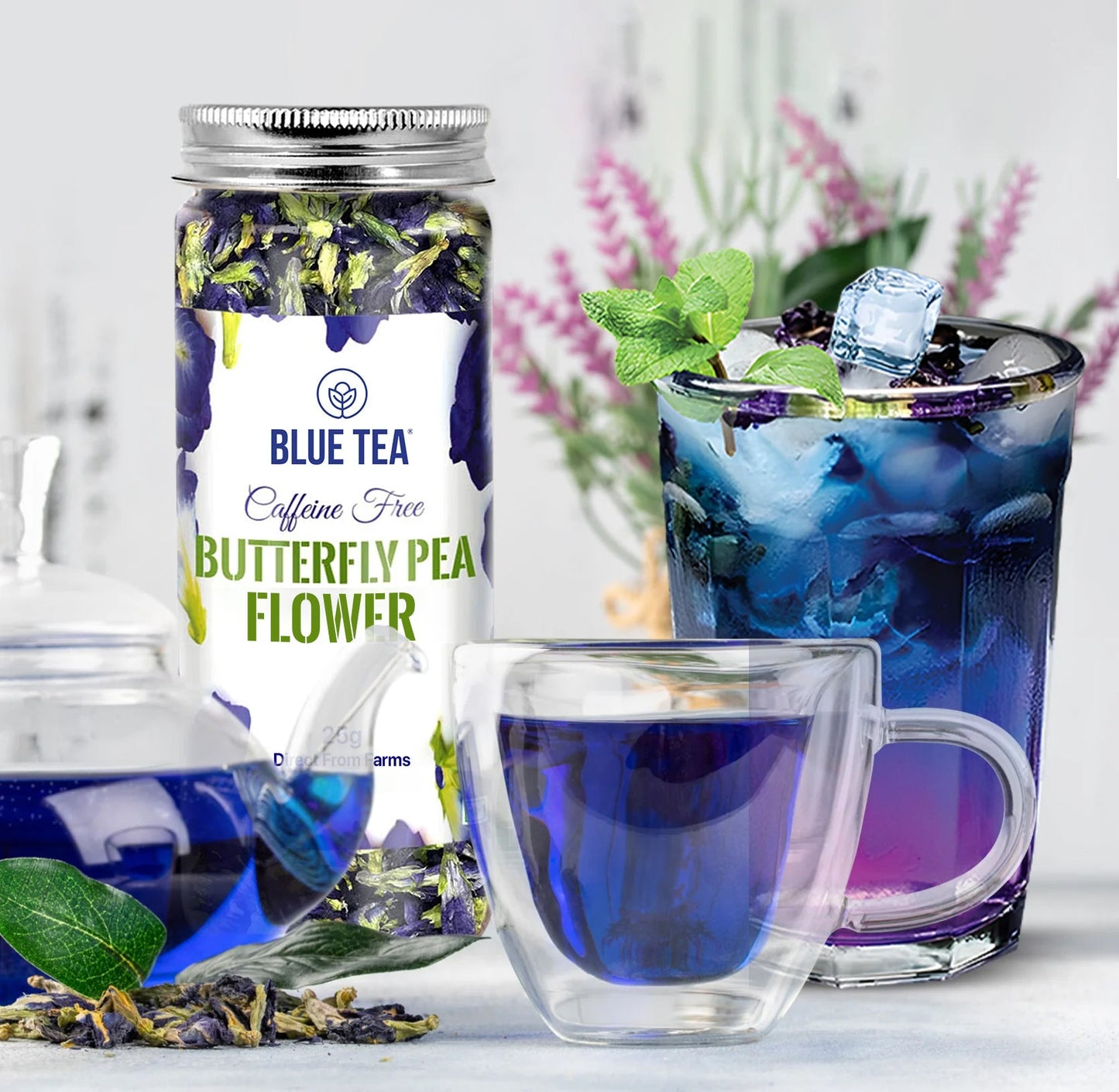 Combo-Butterfly Pea & Hibiscus Flower Tea