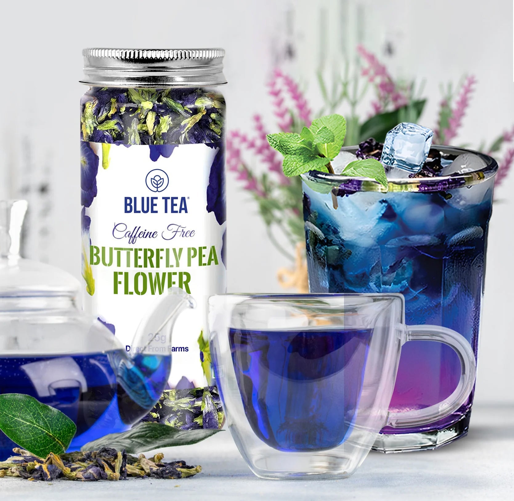 Combo-Butterfly Pea & Hibiscus Flower Tea