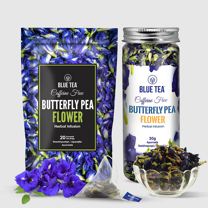 Combo-Butterfly Pea Flower Herbal Tea  - 20 Teabags & 30g 30G