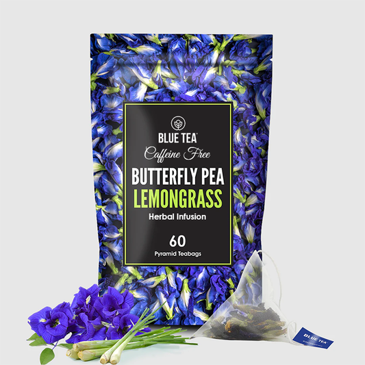 Butterfly Pea Lemongrass Herbal Tea - 60 Tea Bags 60 Tea Bags