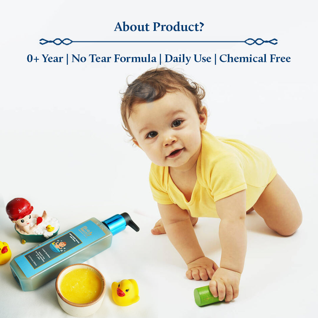 Niraa Baby Shampoo with Natural Ghee for Gentle Cleansing | No Tear Formula (14 Herbs, 200ml) 200ml