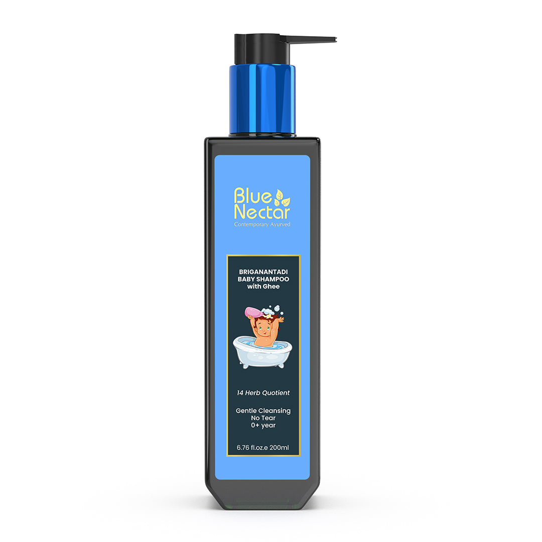 Niraa Baby Shampoo with Natural Ghee for Gentle Cleansing | No Tear Formula (14 Herbs, 200ml) 200ml