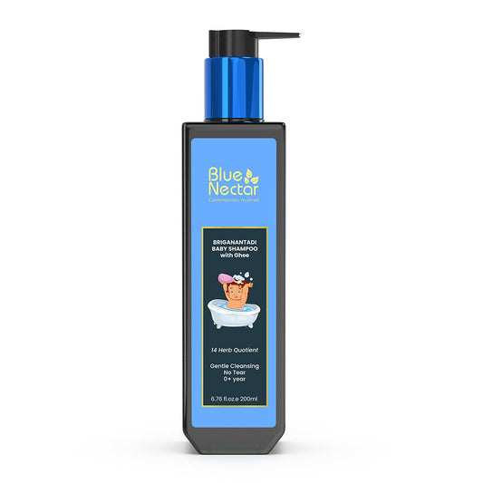 Niraa Baby Shampoo with Natural Ghee for Gentle Cleansing | No Tear Formula (14 Herbs, 200ml) 200ml