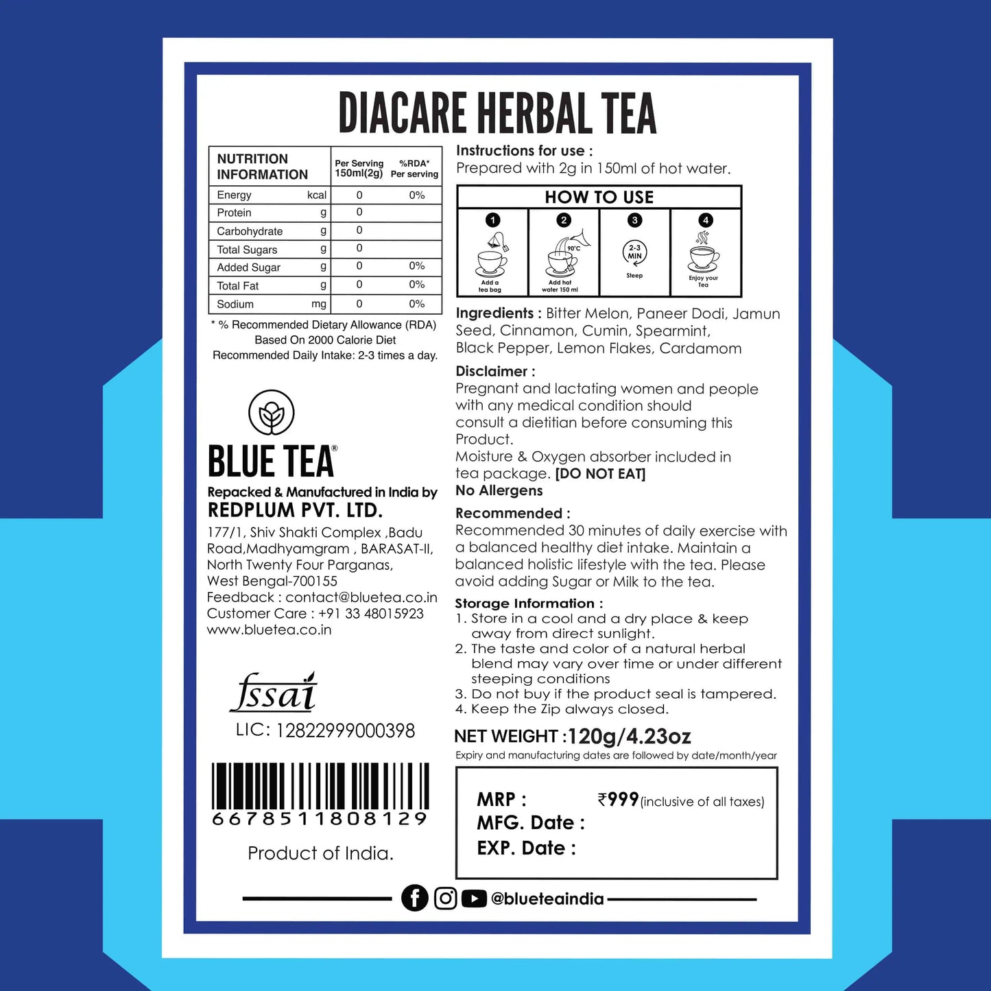 Dia Care Tea - 60 Tea Bags 60 Tea Bags