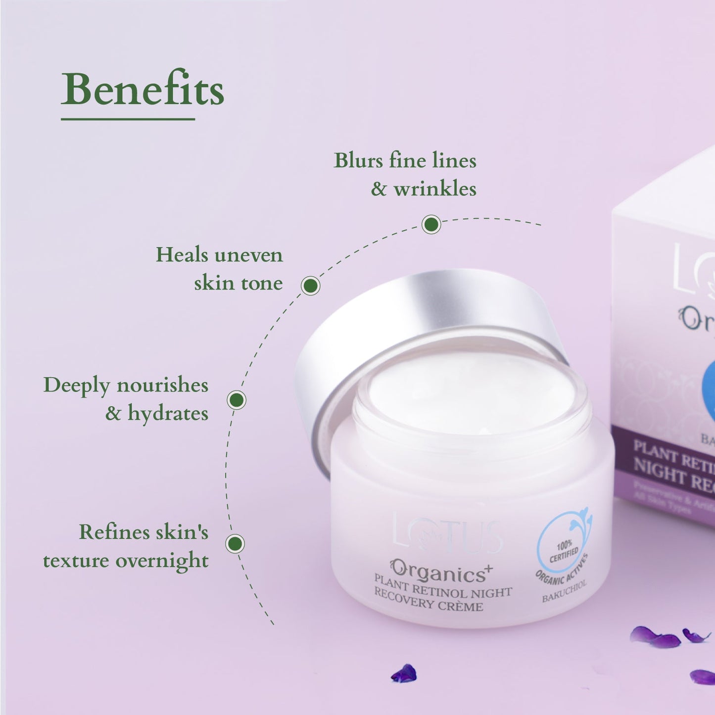 Bakuchiol Plant Retinol Night Recovery Crème 