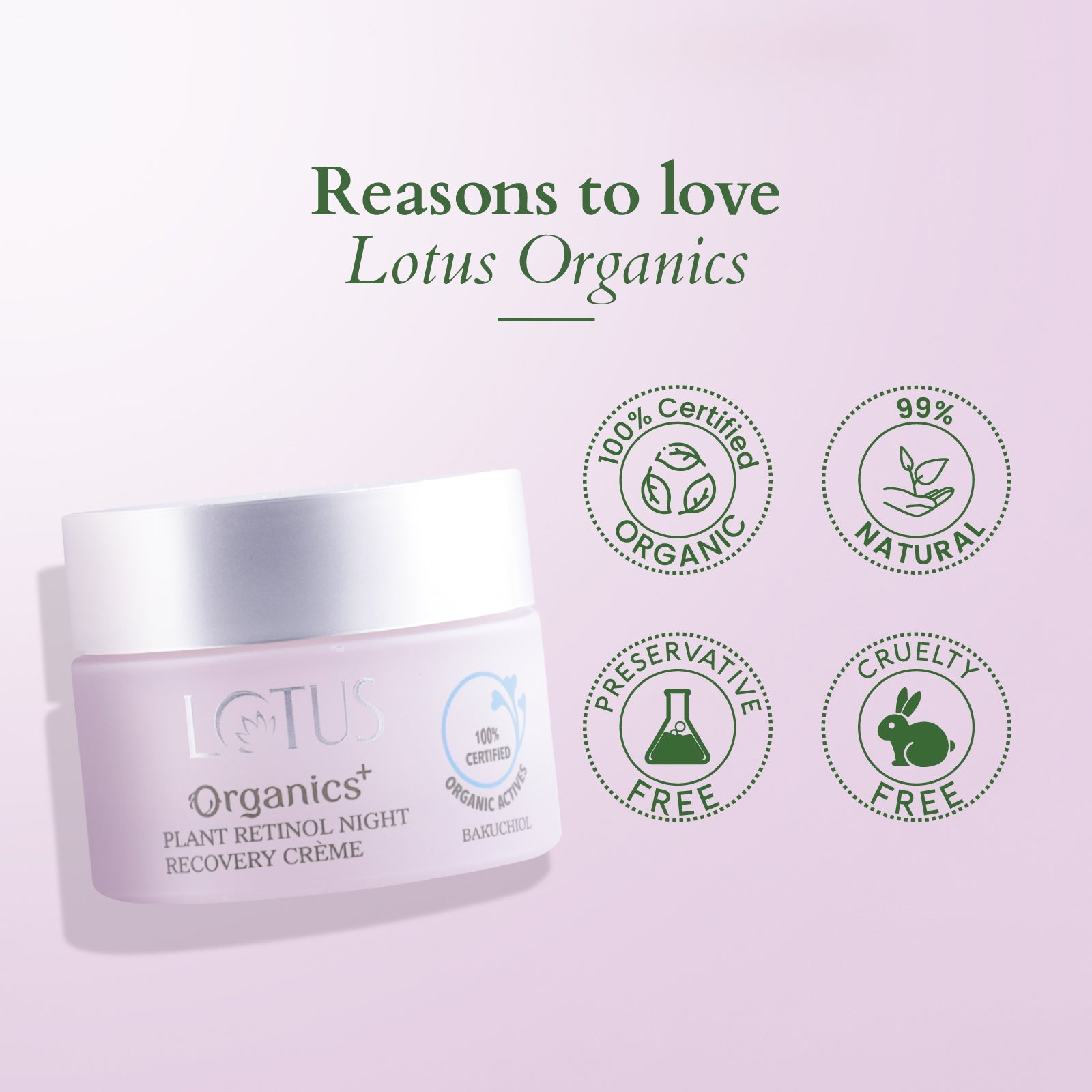Bakuchiol Plant Retinol Night Recovery Crème 