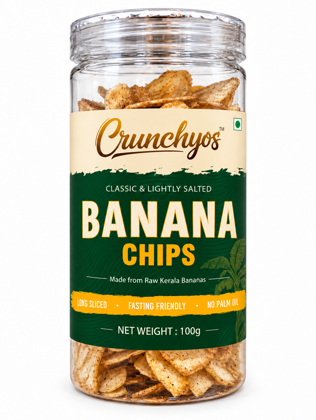 【Crunchyos】 Black Pepper Banana Chips｜ブラックペッパー バナナチップス（ケララ風）｜100g
