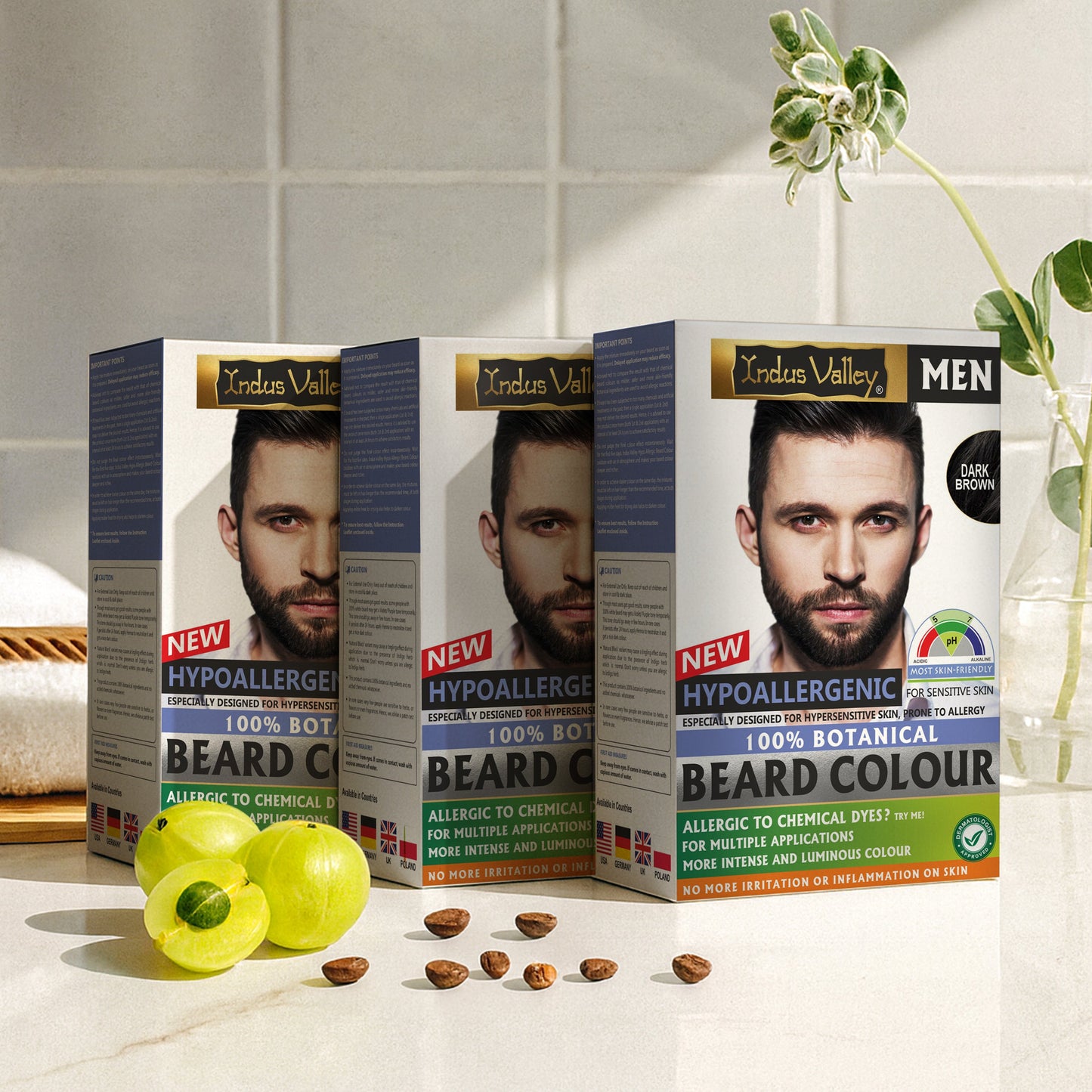 Hypo Allergic Beard Colour - Pack of 3 Black