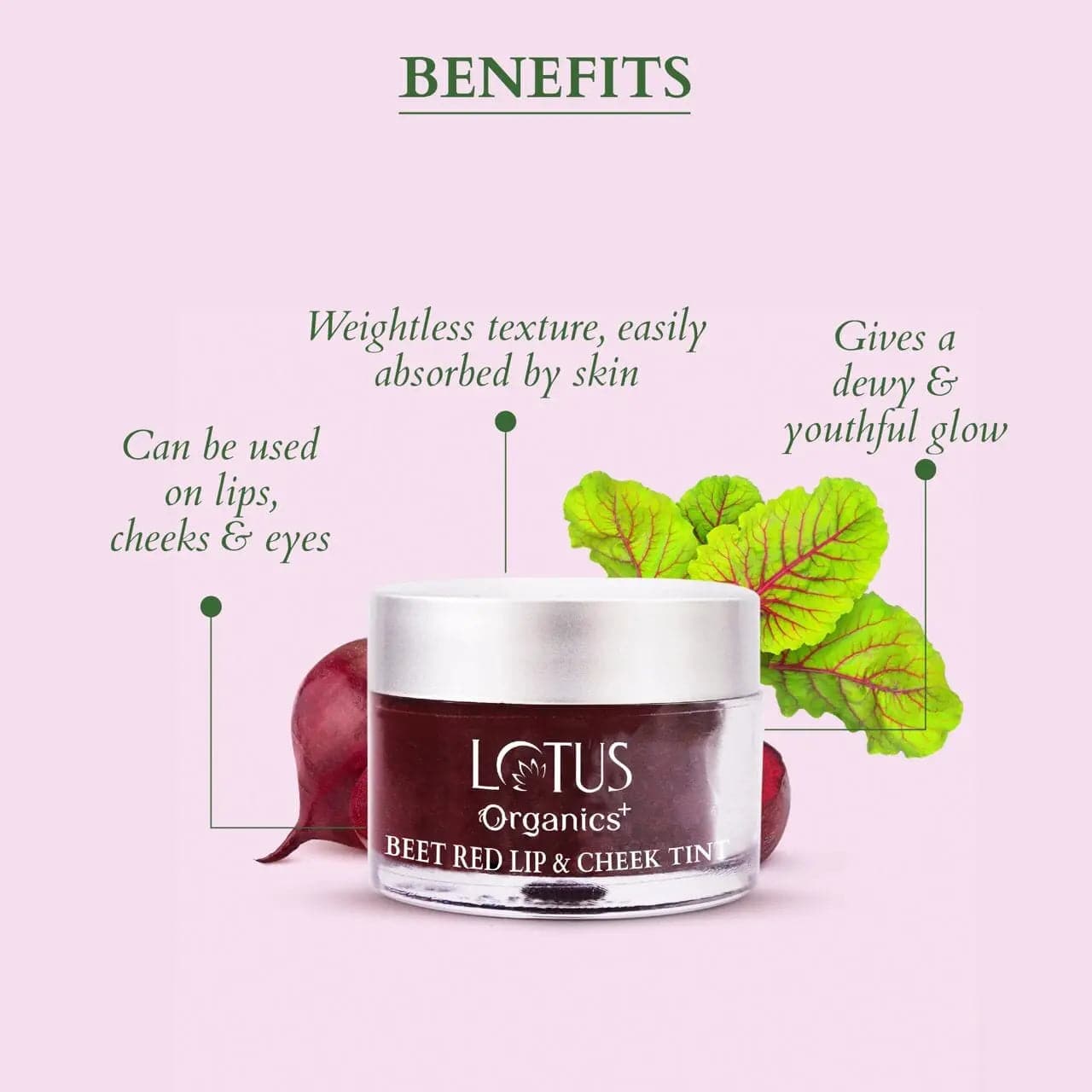 Organics+ Beet Red Lip & Cheek Tint 