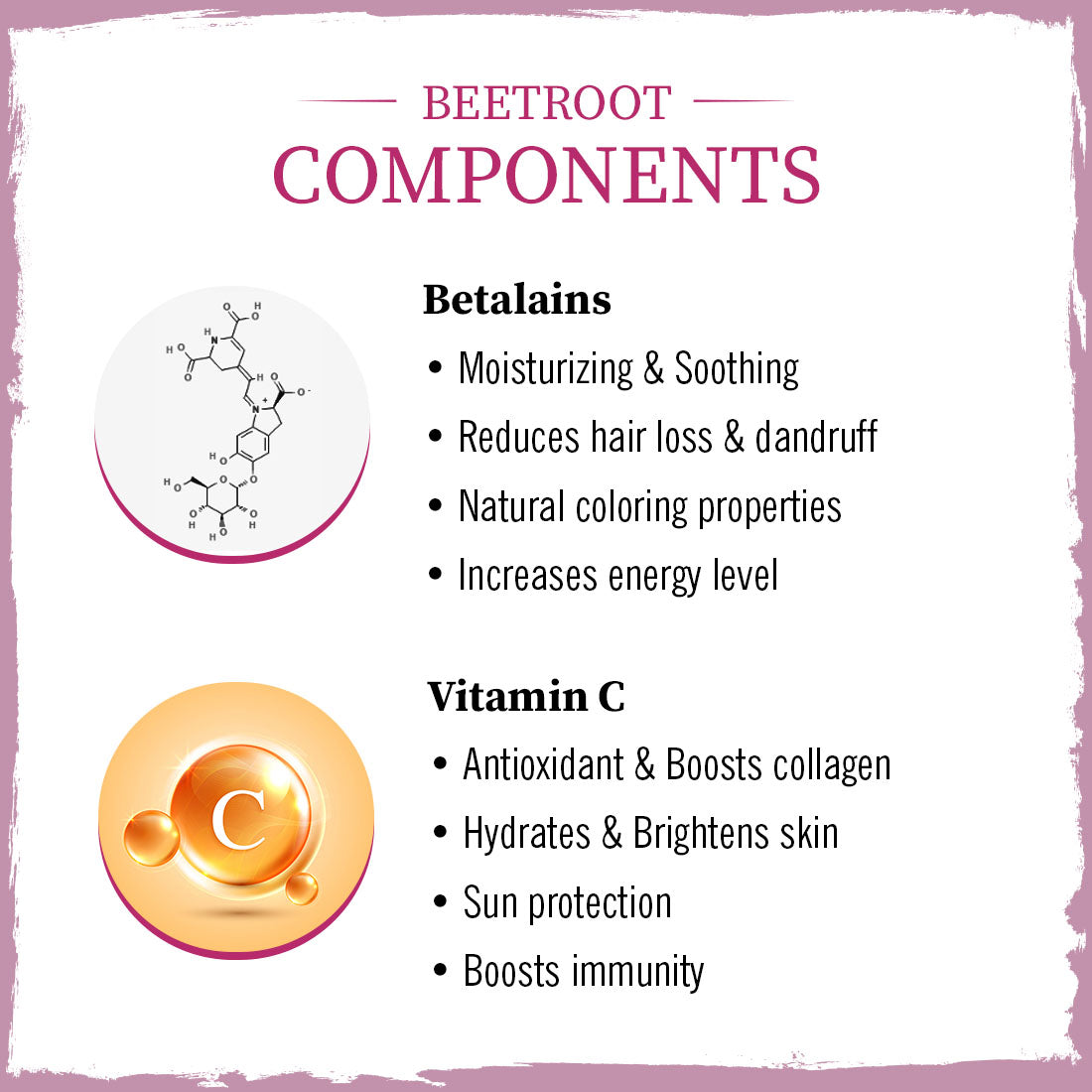 Beetroot Powder with Betalains & Vitamin C for Glowing Skin, Moisturizing, Anti-Aging, Natural Hair Color, Dandruff Control & Immunity Boost 100g