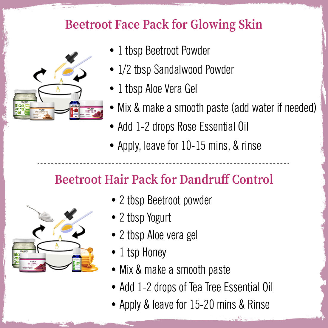 Beetroot Powder with Betalains & Vitamin C for Glowing Skin, Moisturizing, Anti-Aging, Natural Hair Color, Dandruff Control & Immunity Boost 100g