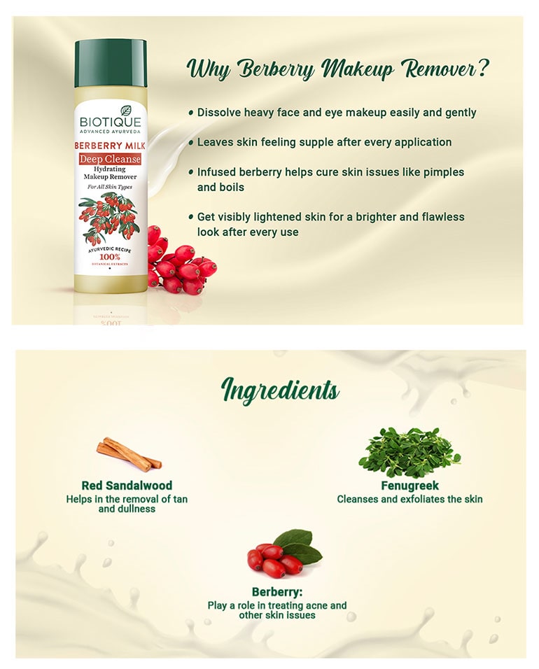 BERBERRY MILK Deep Cleanse Hydrating Make up Remover