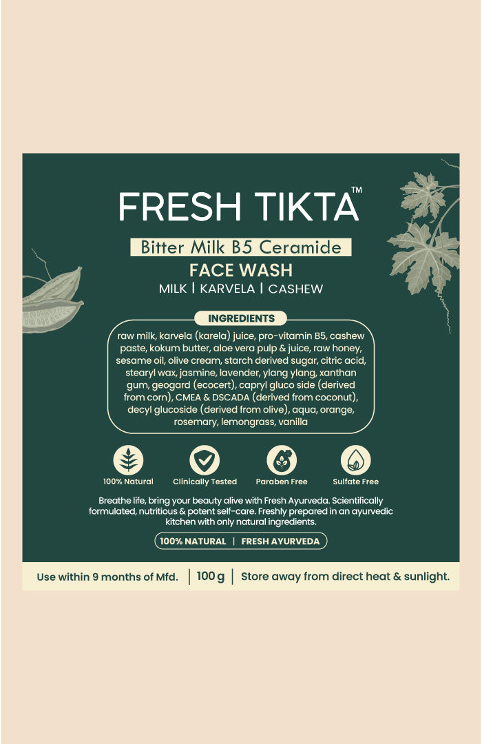 Bitter Milk B5 Ceramide Tikta Face Wash 100g x 1個