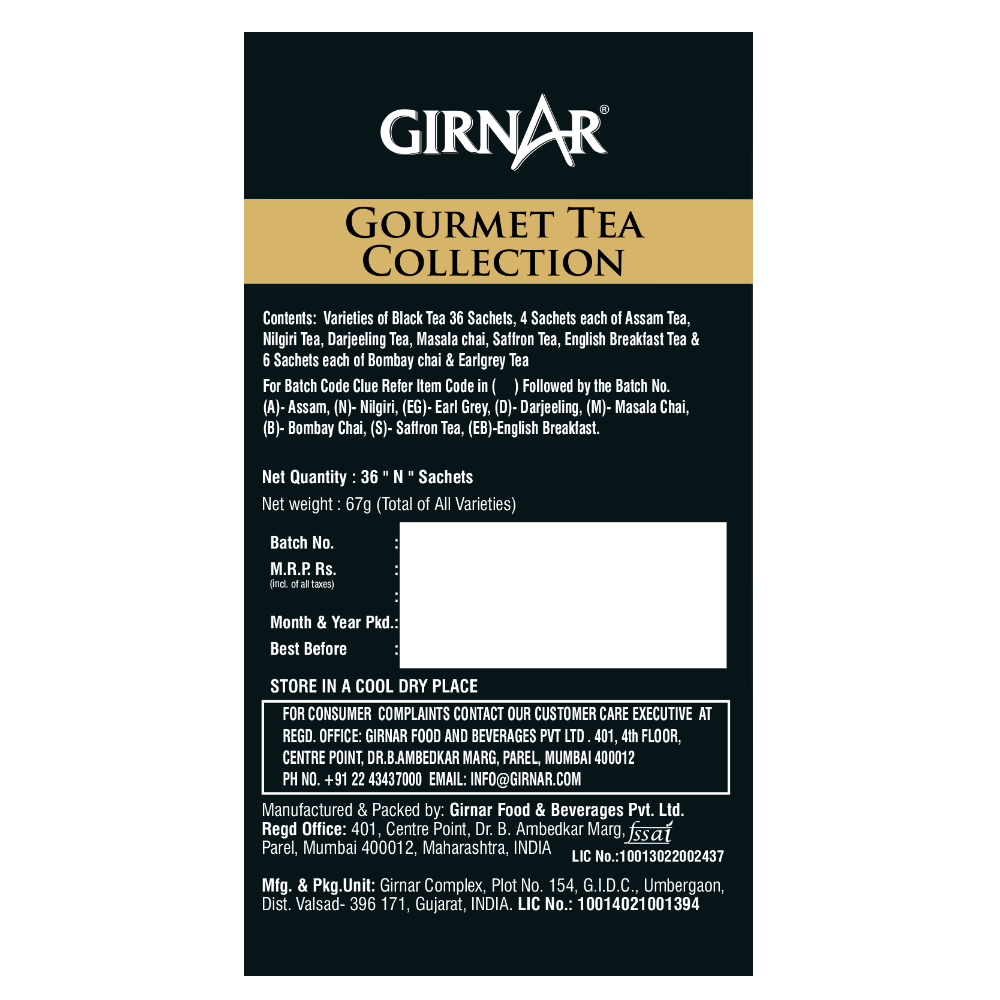 Black Tea Gourmet Collection 36 Tea Bags