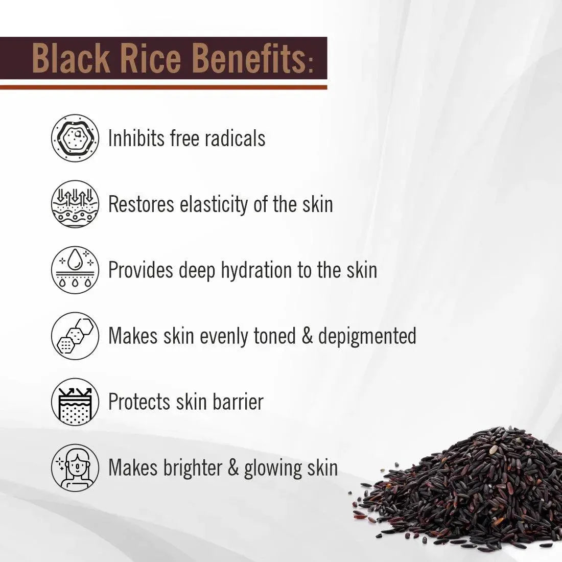 Black Rice Serum for Clear Glass Skin with Black Rice, Niacinamide & Peptide Reduces Blemishes, Boost Collagen & Even Complexion for Men/Women 30ml 30ml