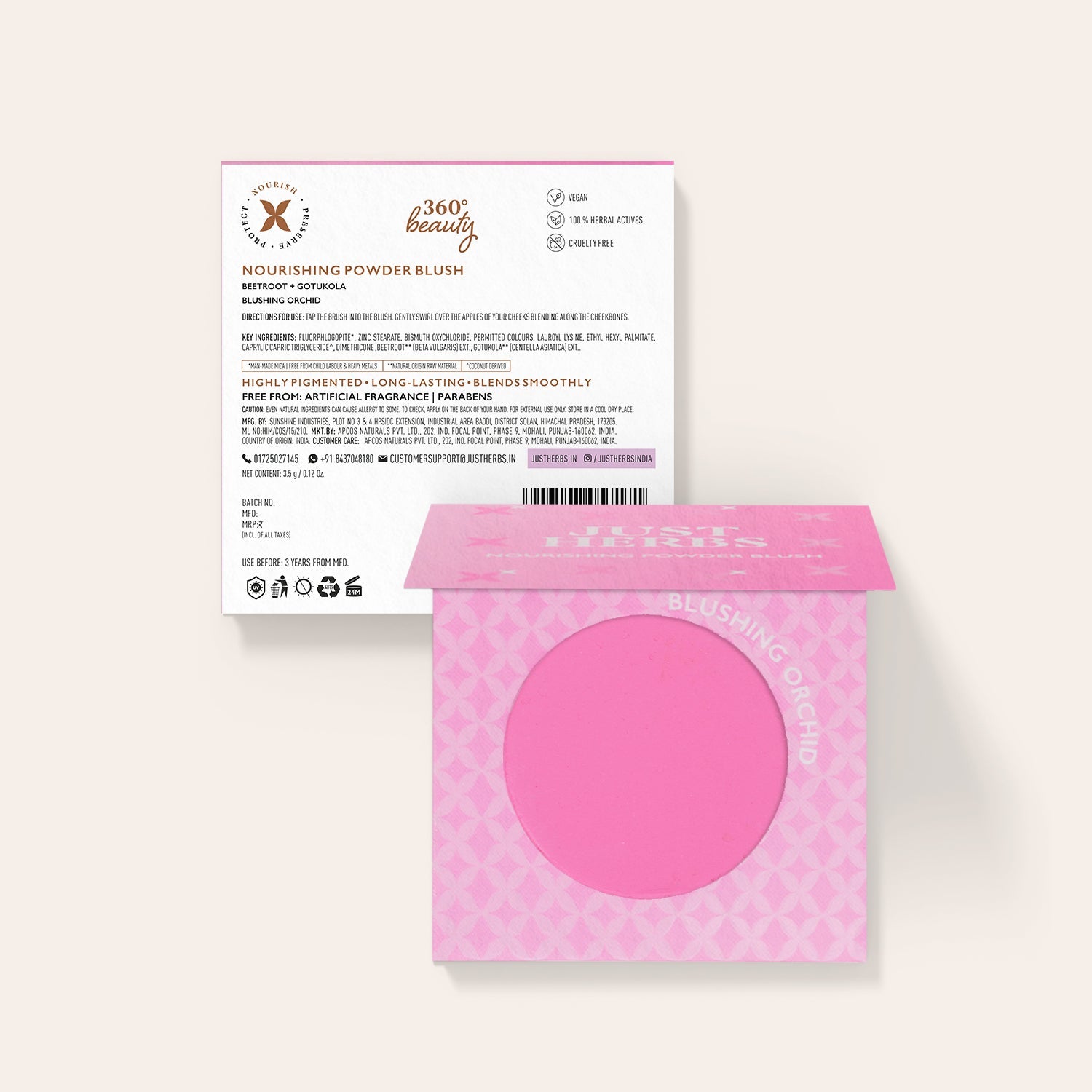 Nourishing Powder Blush with Beetroot and Gotukola