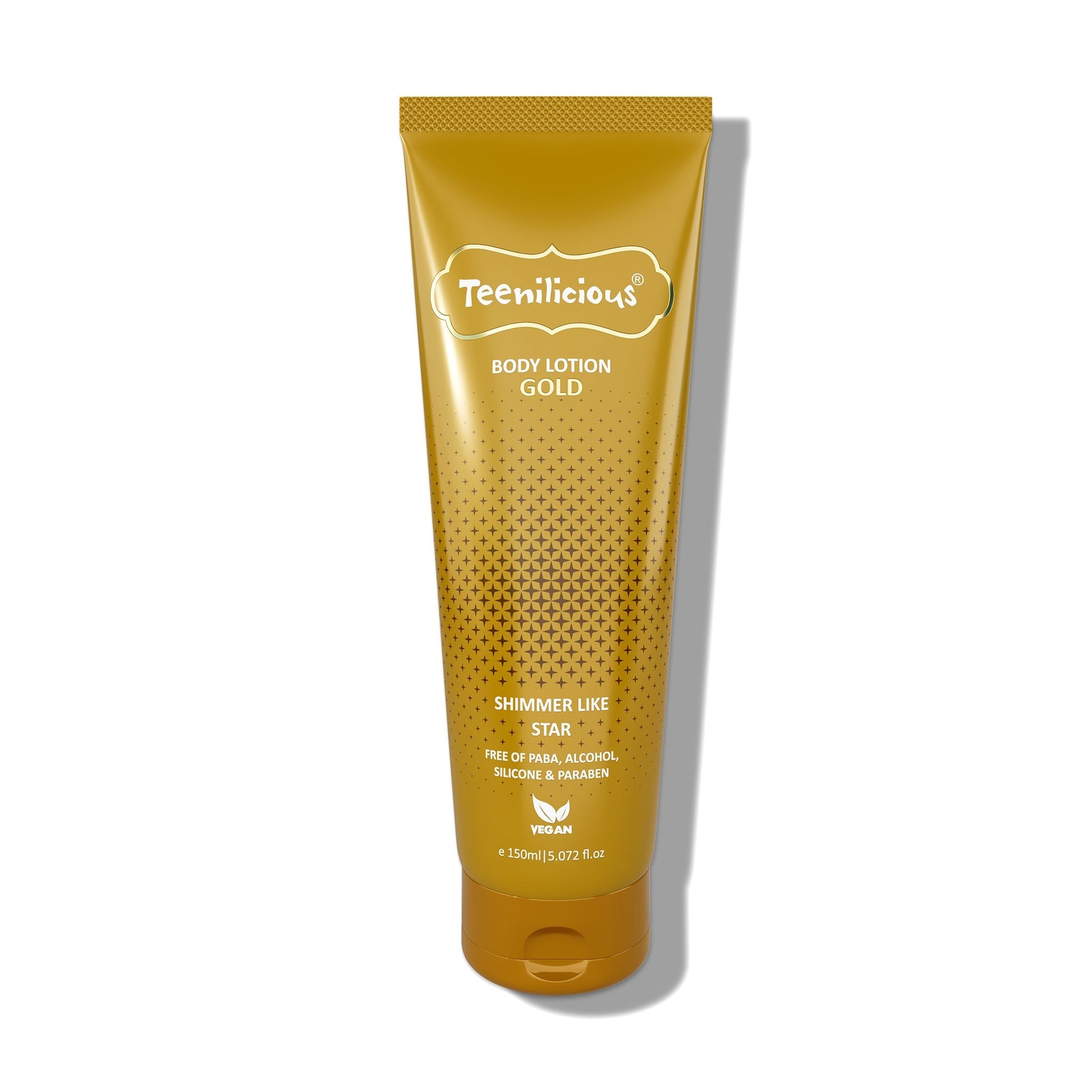 Teenilicious Body Lotion Gold Sparkle - Skin Shine Lotion To Add Natural Shimmer