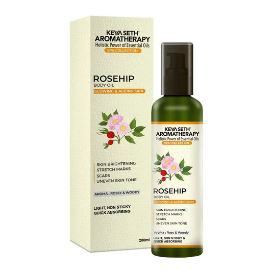Rosehip Body Oil,Glowing, Ageing & Brighter Skin, Reduces Stretch Marks, Scars, Uneven Skin Tone 200ml