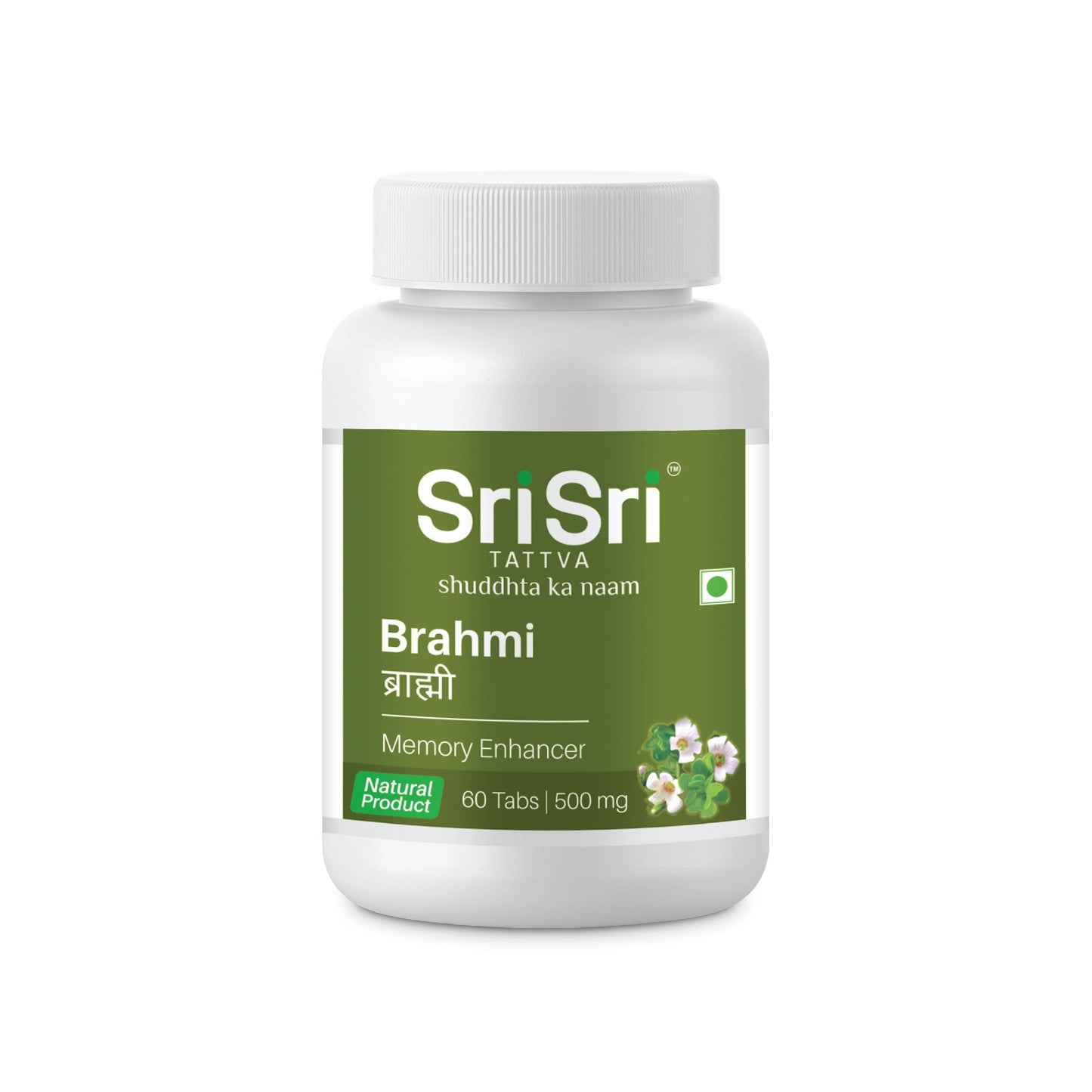 Brahmi - Memory Enhancer | Ayurvedic Natural Product, 60 Tabs | 500 mg 500mg