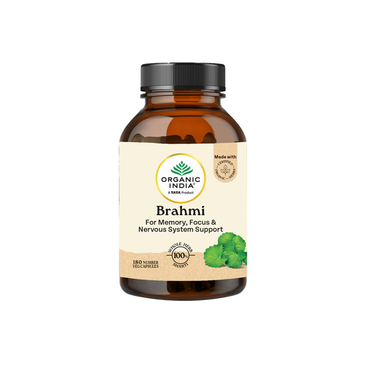 【Organic India】 Brahmi Capsules｜ブラフミー カプセル｜180 Capsules