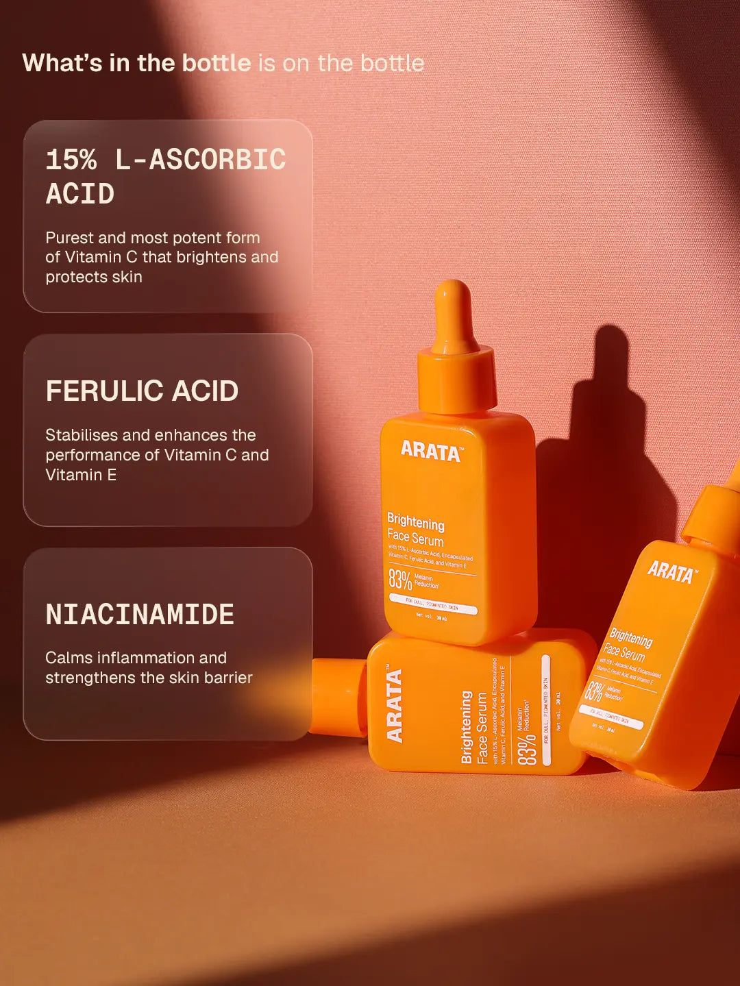 【Arata】 Brightening Face Serum - 50 ml｜ブライトニング フェイスセラム｜50 ml