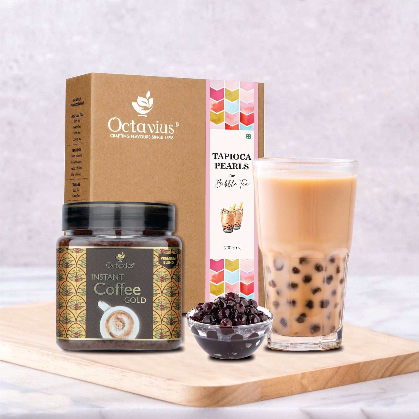 Bubble Tea Tapioca Pearls With Instant Coffee & 5 Straws
