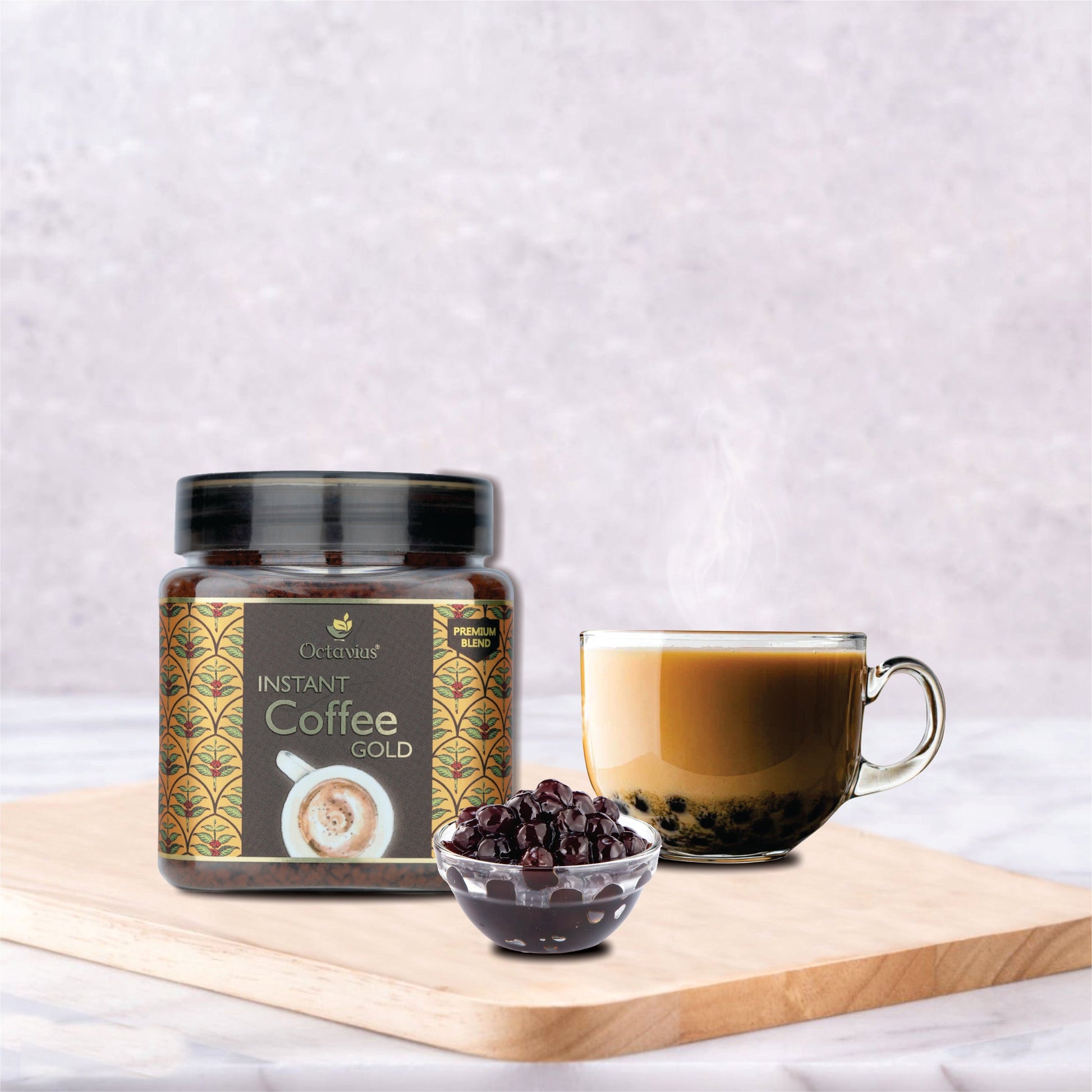 Bubble Tea Tapioca Pearls With Coffee Premix &10 Straws Coffee Premix Combo Pack