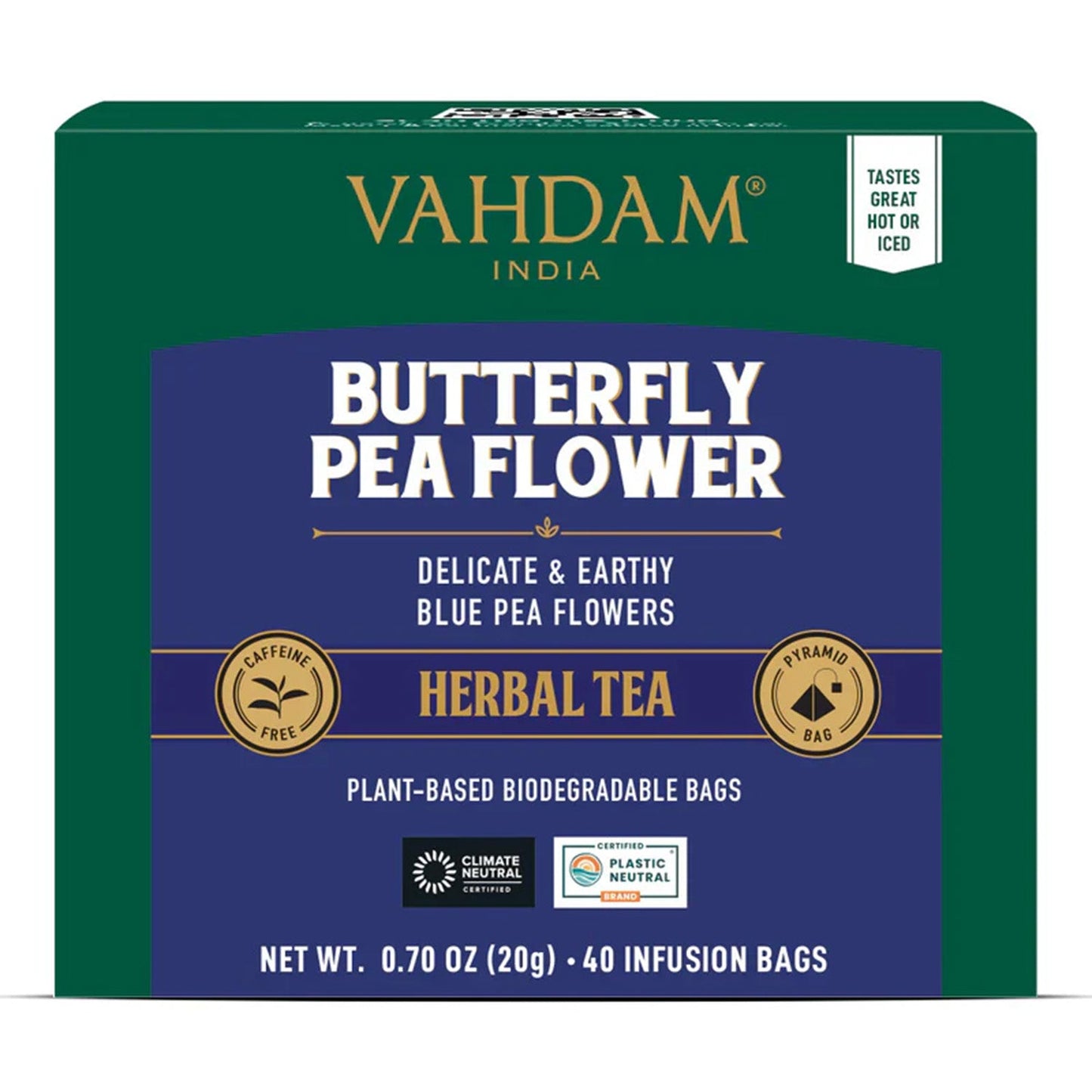 Butterfly Pea Flower Herbal Infusion, 40 Count 40 Count