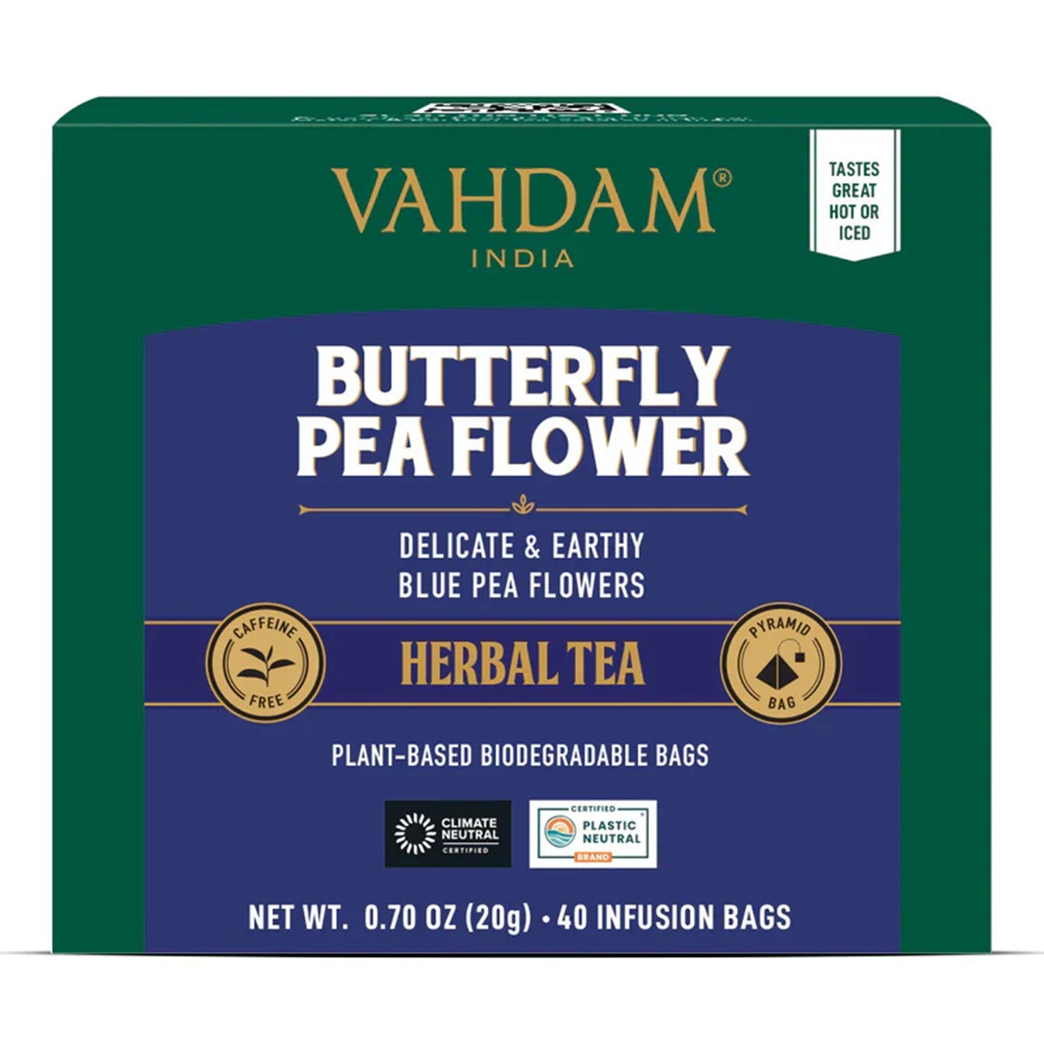 Butterfly Pea Flower Herbal Infusion, 40 Count 40 Count