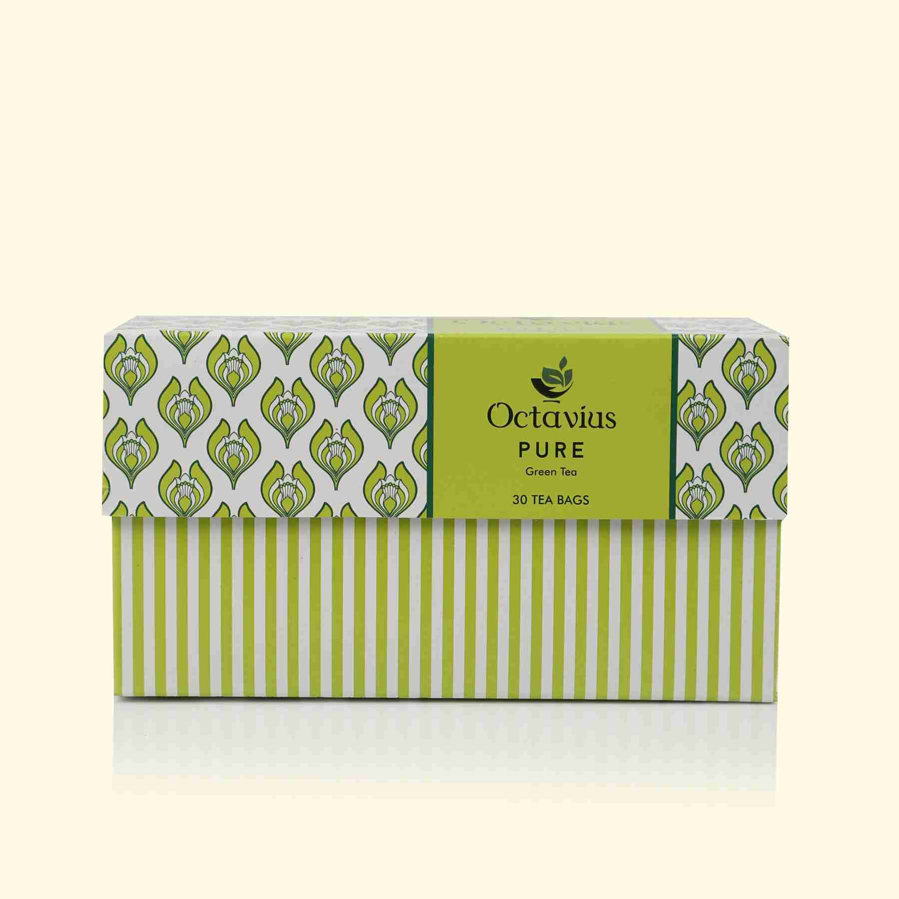 Pure Green tea - 30 Enveloped Teabags ( PACK OF 2 ) Pack of 2