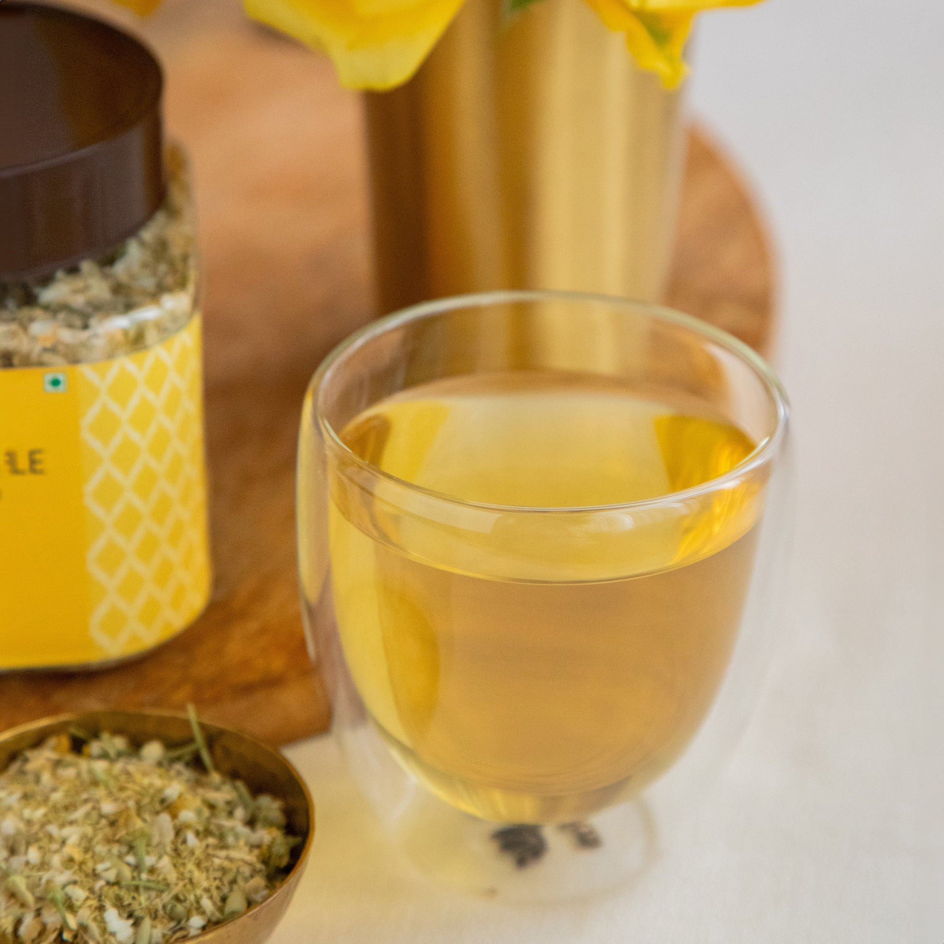 Chamomile Flower  Herbal Infusion   ( Loose Leaf )  - 50 Gms - Jar 50g