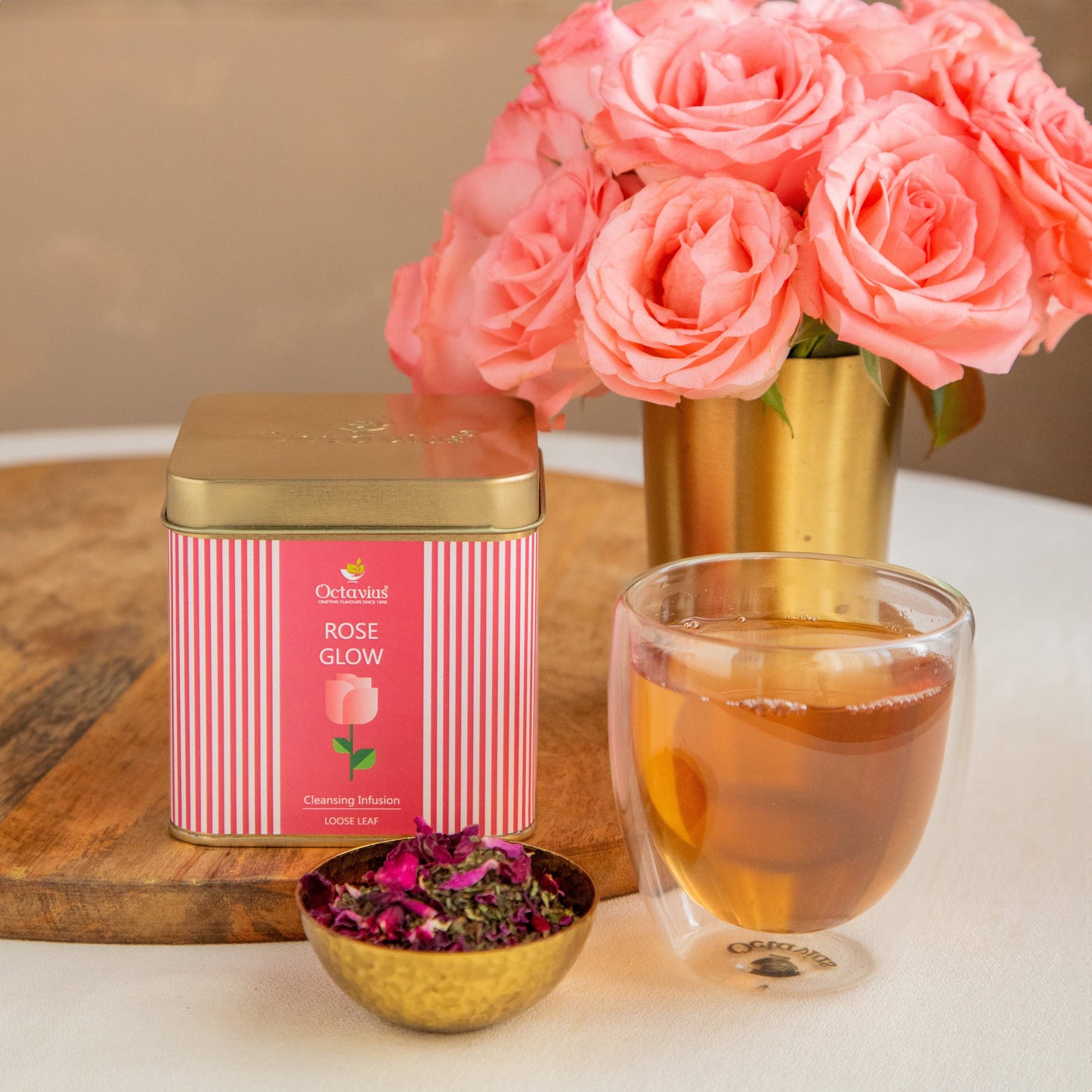 Rose Leaf Tea Rose Glow Loose Leaf Tea - 75 Gm
