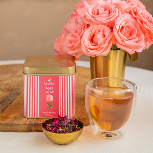 Rose Leaf Tea Rose Glow Loose Leaf Tea - 75 Gm