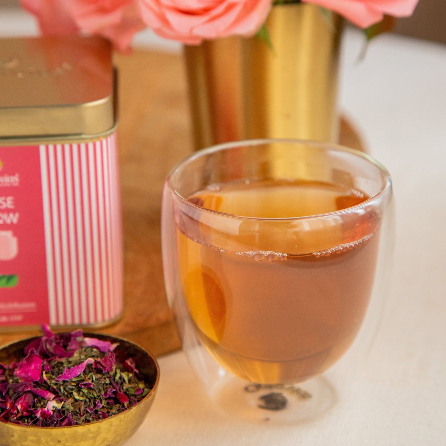 Rose Leaf Tea Rose Glow Loose Leaf Tea - 75 Gm